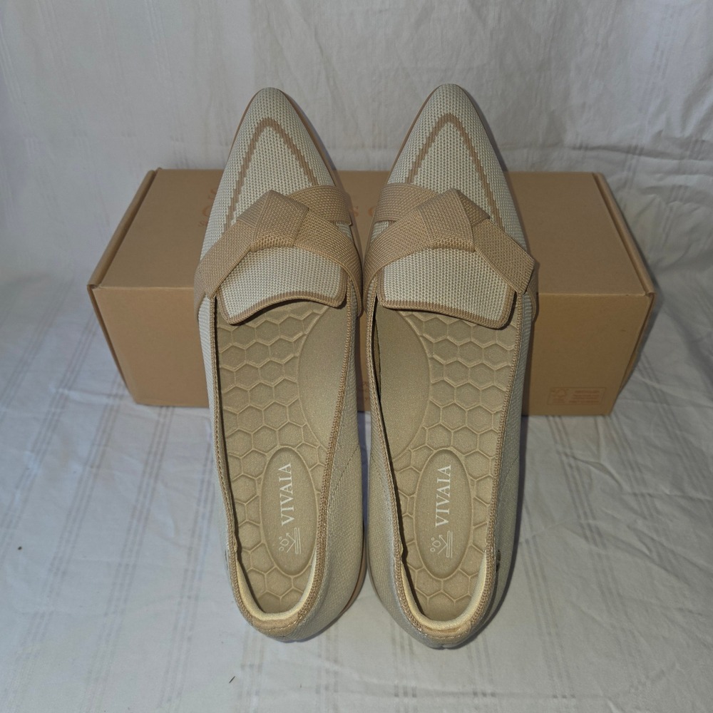 VIVAIA Michelle 2.0 Pointed Toe Bow Loafers Knit Comfort Flats EU 40.5 US 9.5 - Picture 4 of 15